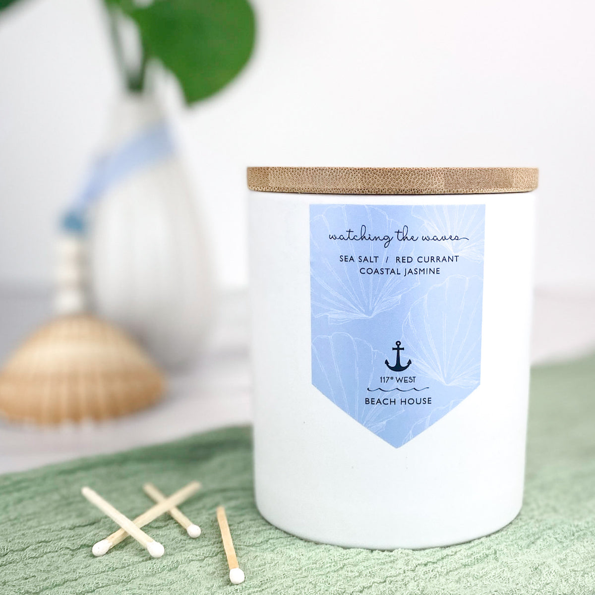 BEACH HOUSE CANDLES- 12 oz ceramic with natural wax